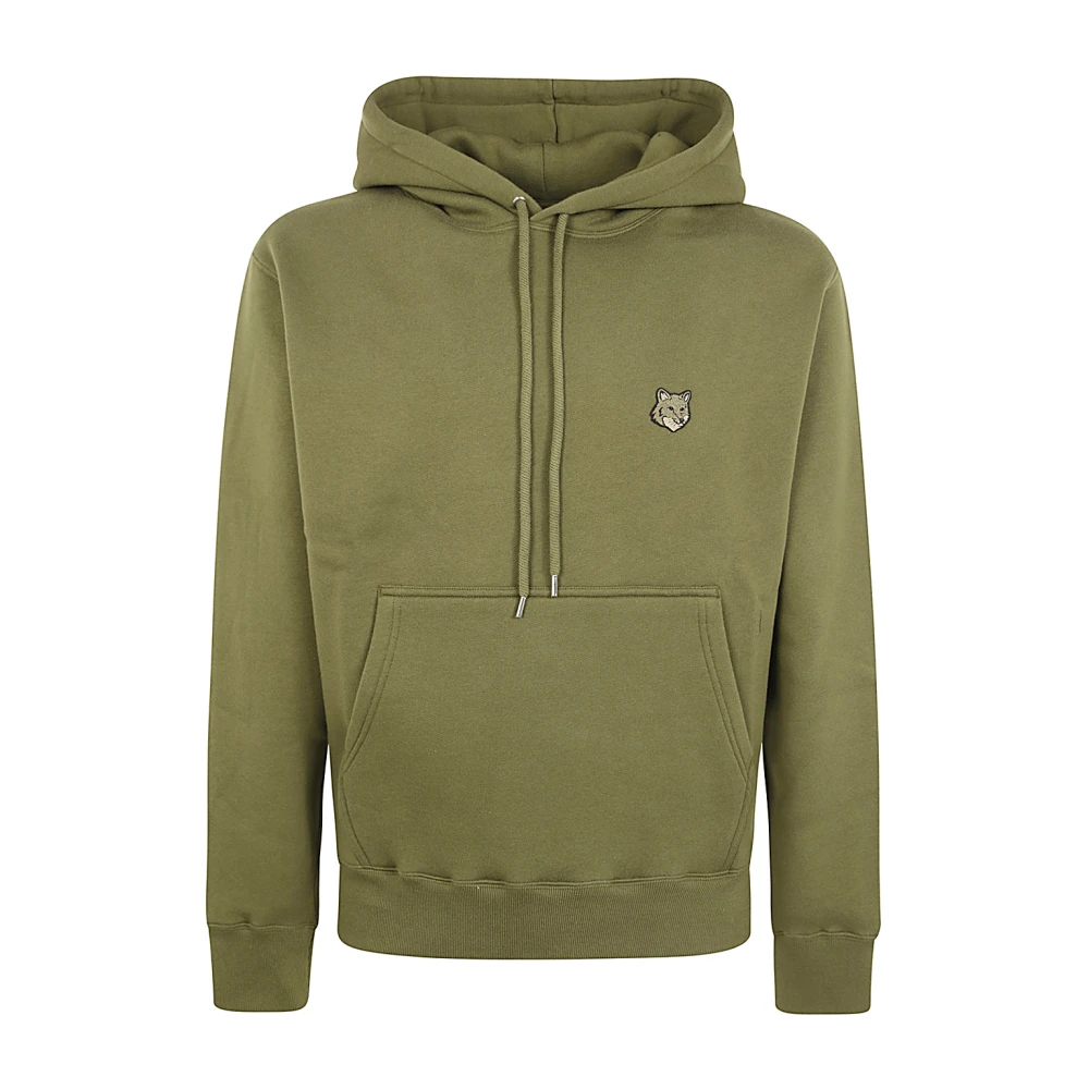 Maison Kitsuné Militair Groene Fox Head Hoodie Green Heren