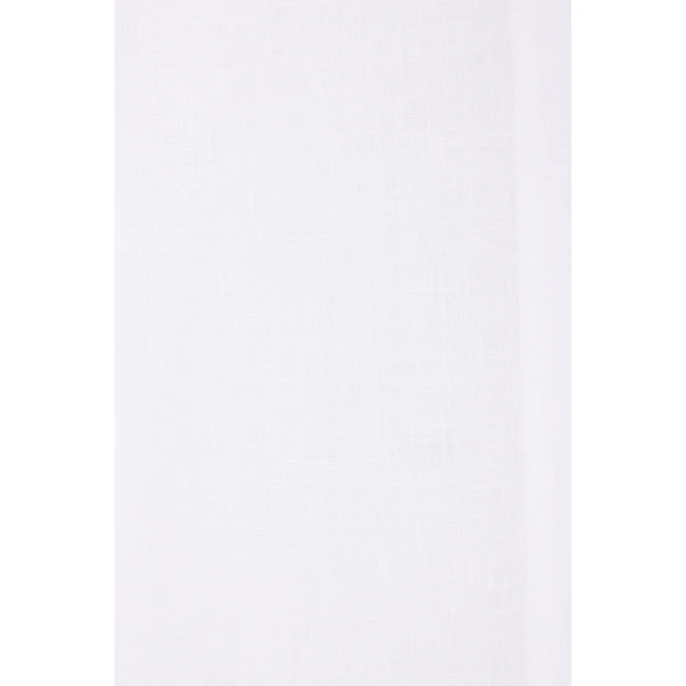 Dolce & Gabbana Wit Linnen Overhemd met Knoopsluiting White Heren