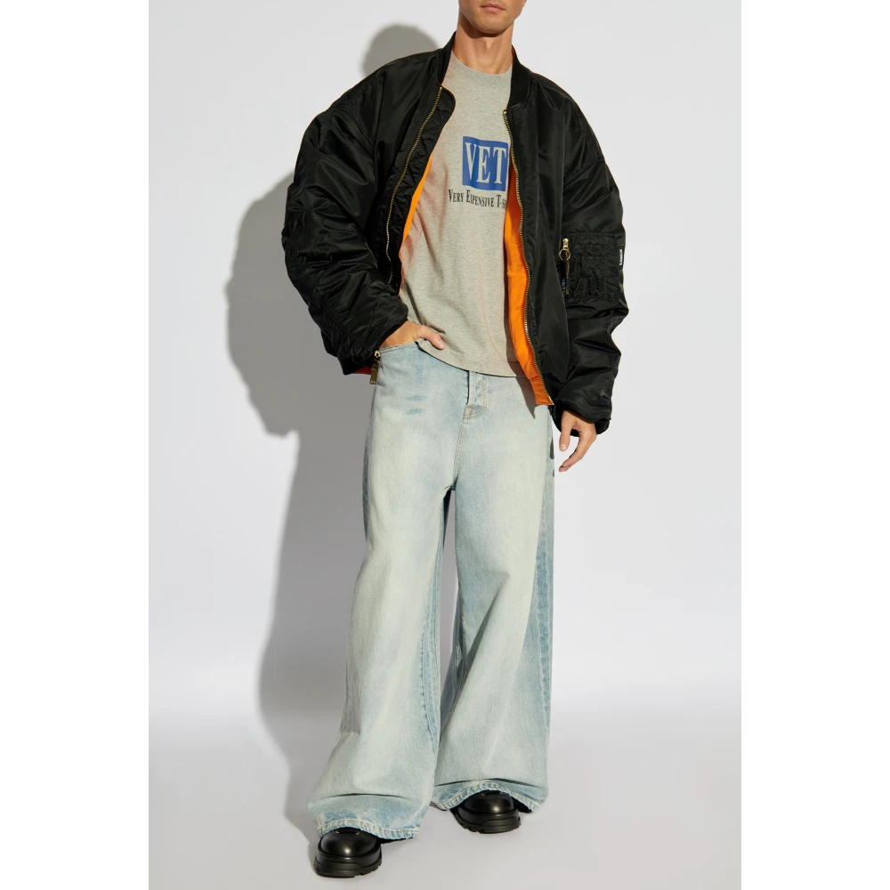 Vetements T-shirt met print Gray Heren