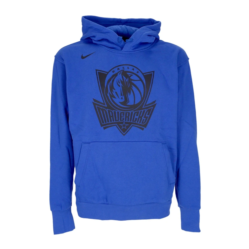 Nike Blue Long Sleeve Training Tops, Male, Xl, Dallas Mavericks Basketball Team Celebration Hoodie
