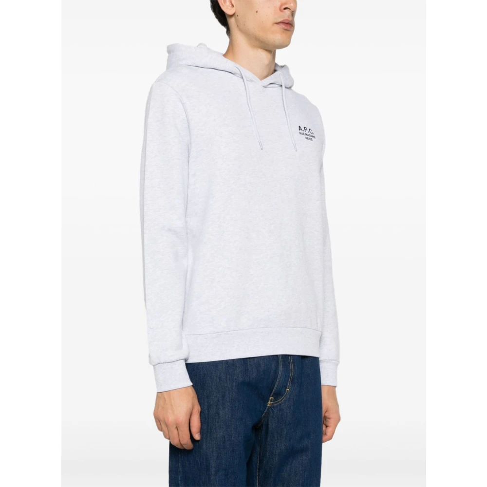 A.p.c. Grijze Sweatshirt Stijlvol Comfortabel Casual Uitstapjes White Heren