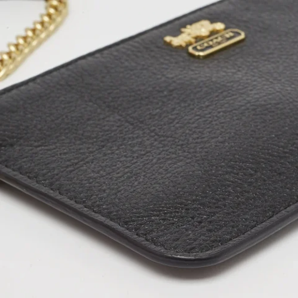Coach Pre-owned Leather wallets Black Dames
