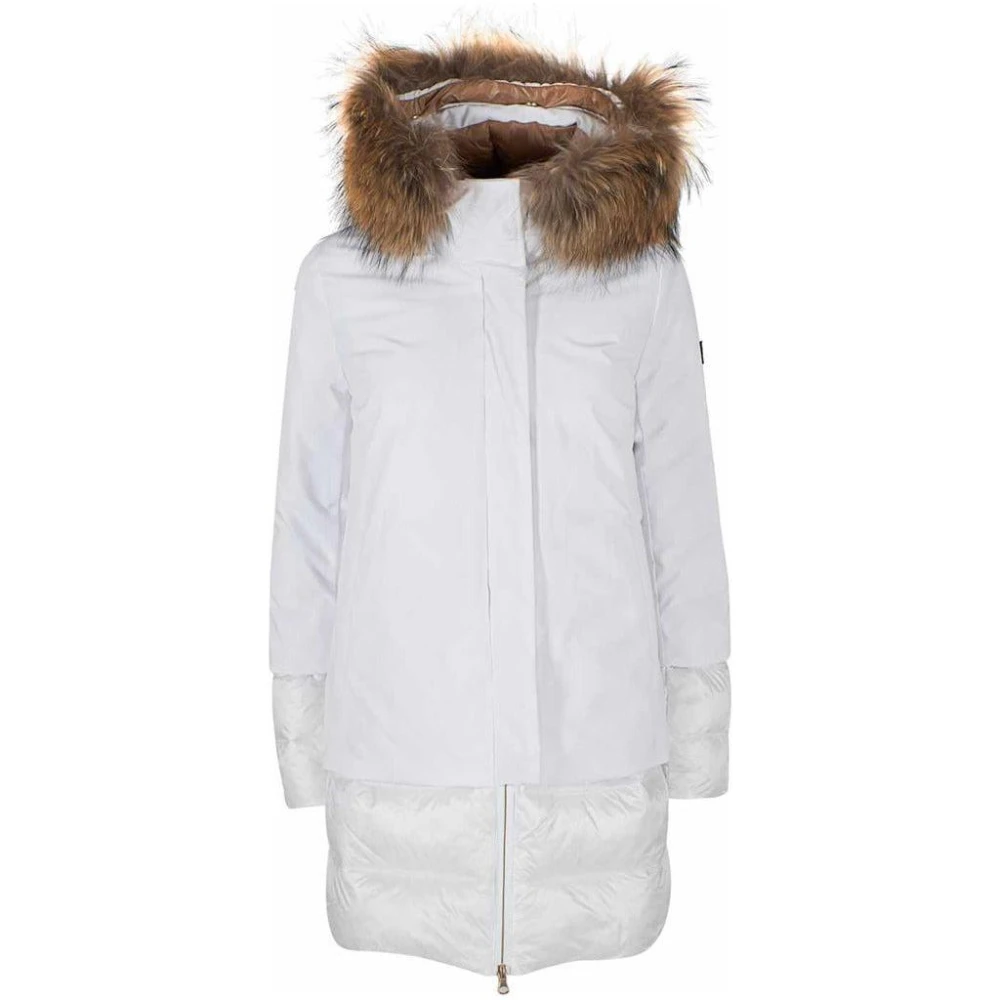 YES ZEE Hoge hals ritsjas met logo White Dames