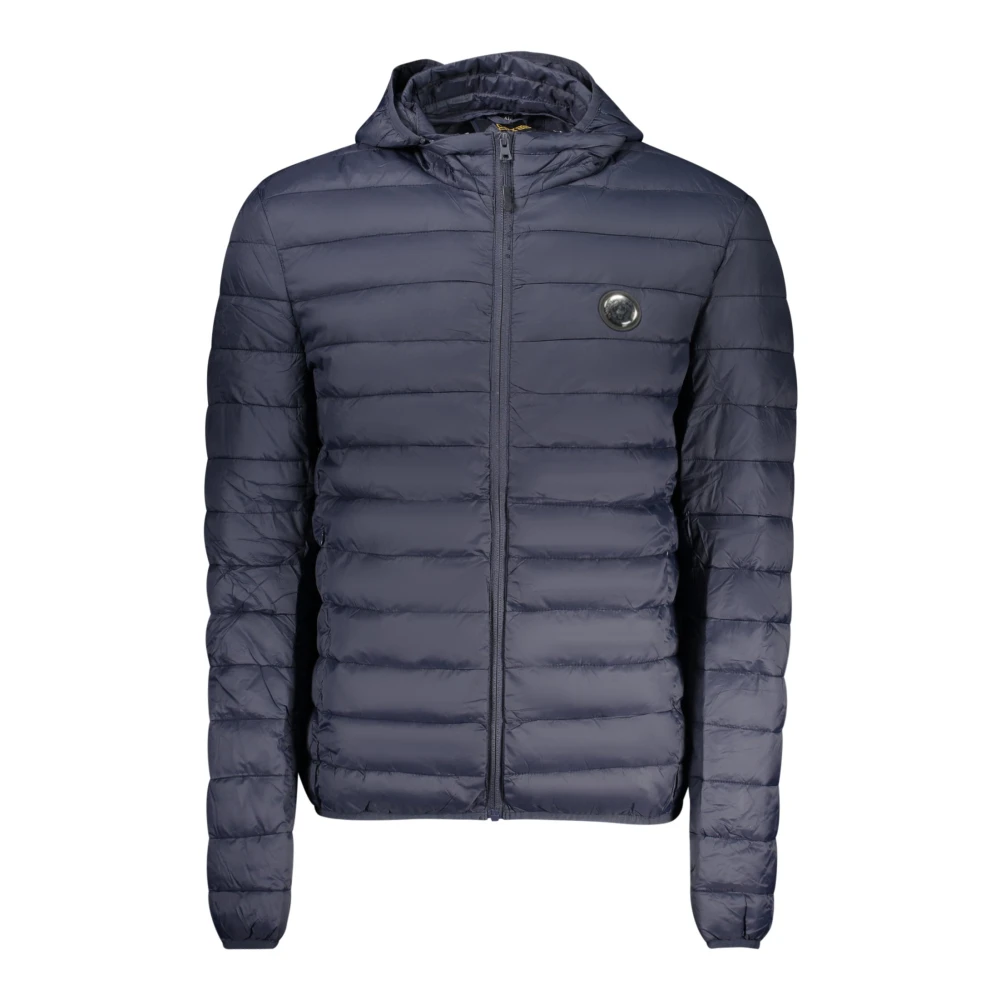 Cavalli Class Men's Blue Winter Jackets, L, Long-Sleeved Jacket With Hood