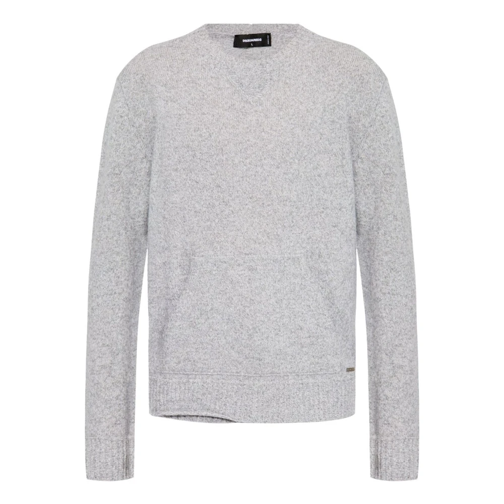 Dsquared2 Grijze Kasjmiermix Trui Melange Gray Heren