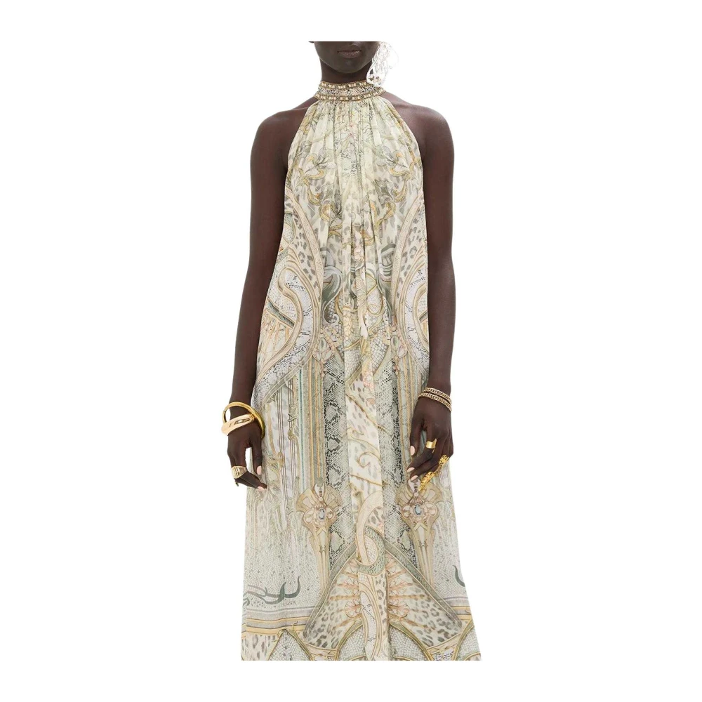 Camilla Ivory Tower Tales Zijden Jurk Beige Dames