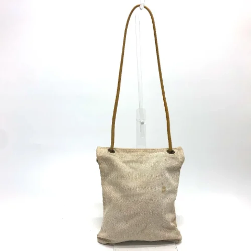 Hermès Vintage Pre-owned Fabric shoulder-bags Beige Dames