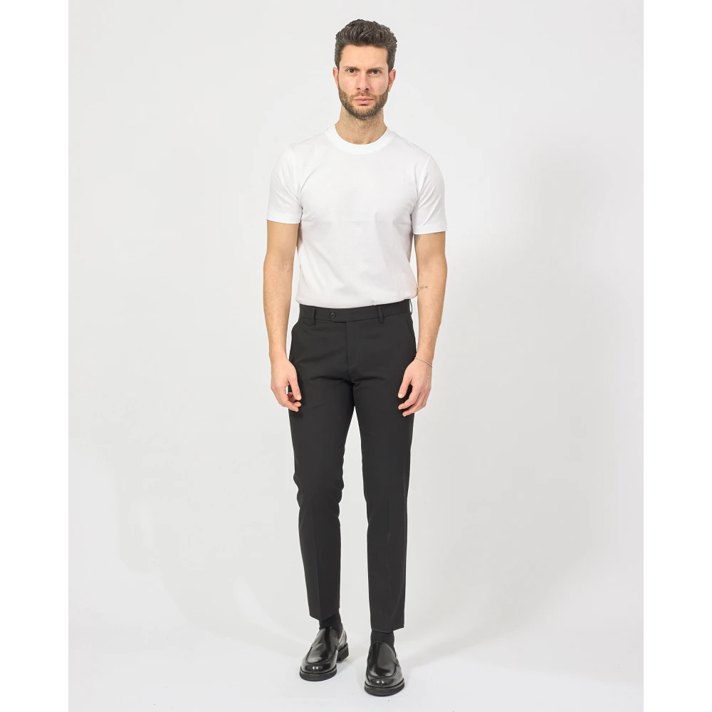 Mulish Zwarte Jurken Slim Fit Pak Black Heren