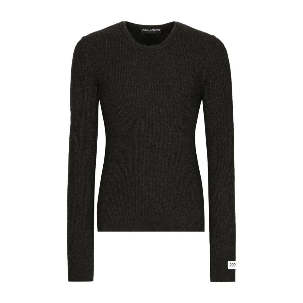 Dolce & Gabbana Grijze Sweaters met Omgekeerde Stiksels Gray Heren