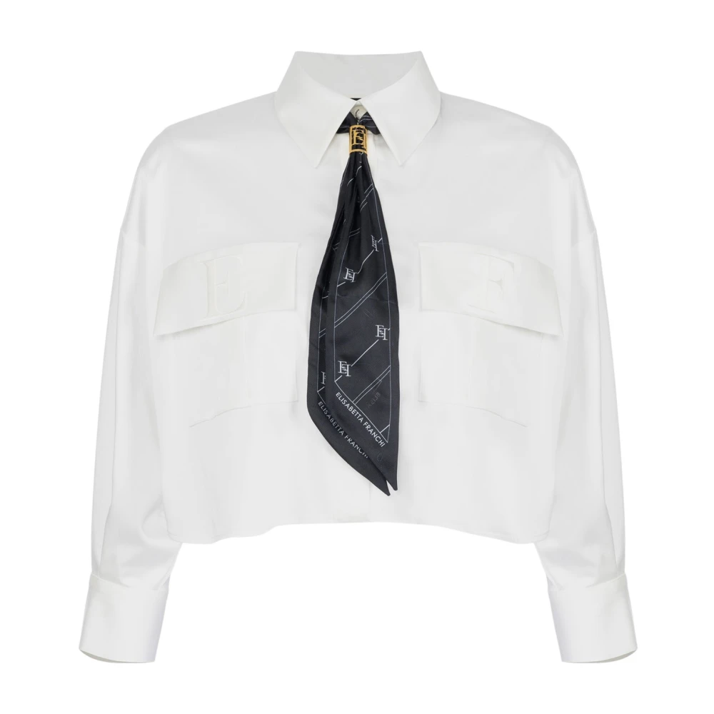 Elisabetta Franchi Stijlvolle Blouse voor Vrouwen White Dames