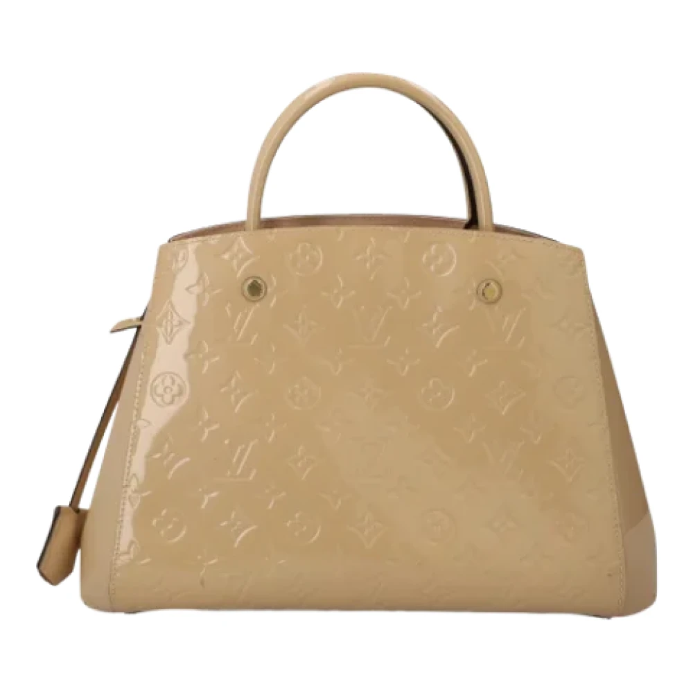 Louis Vuitton Vintage Pre-owned Leather handbags Beige Dames
