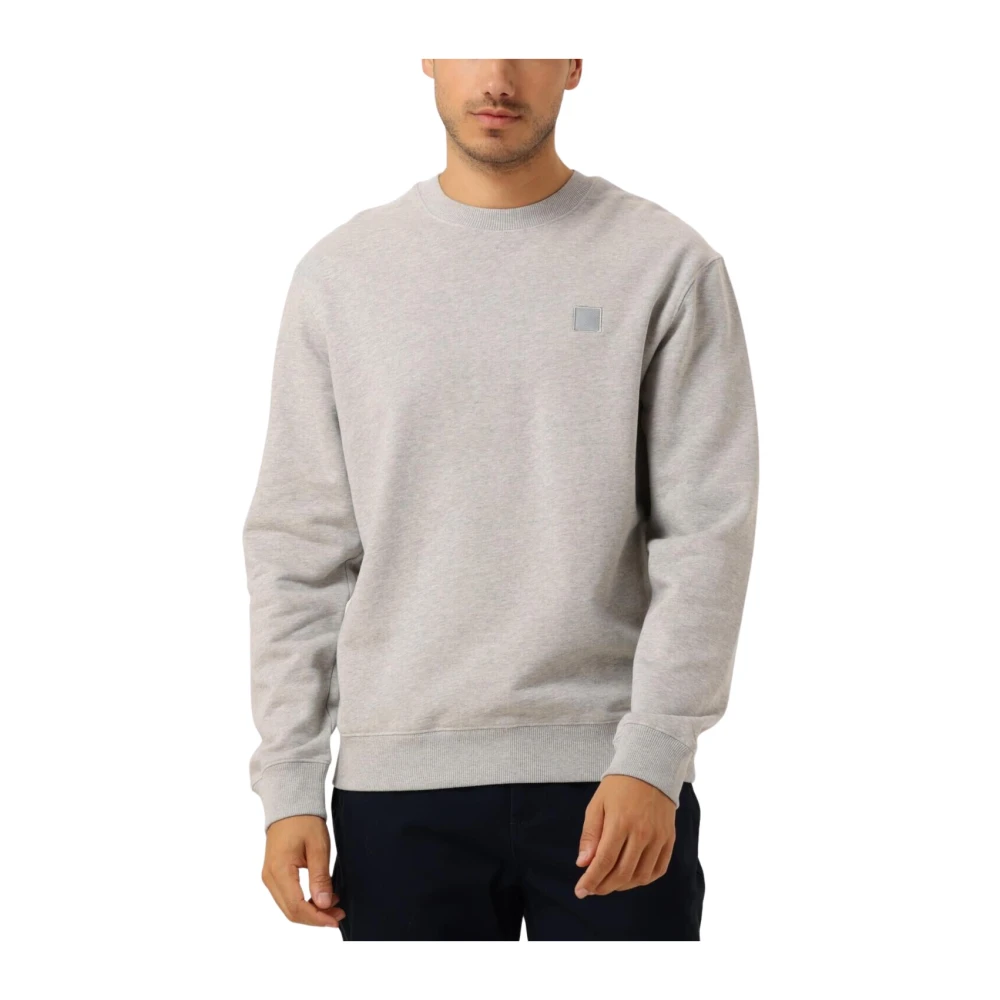 Scotch & Soda Logo Sweatshirt Upgrade Stijlvol Grijs Katoen Gray Heren