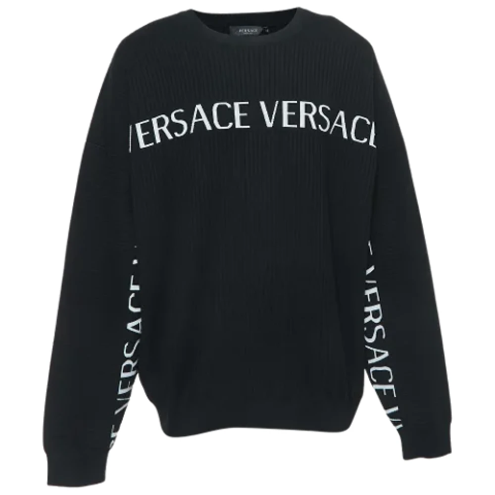 Versace Pre-owned Knit tops Black Dames