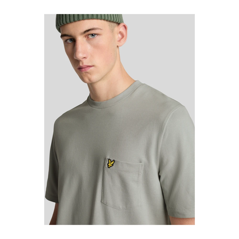 Lyle & Scott SS T-shirts Plain Pique Zak T-shirt Gray Heren