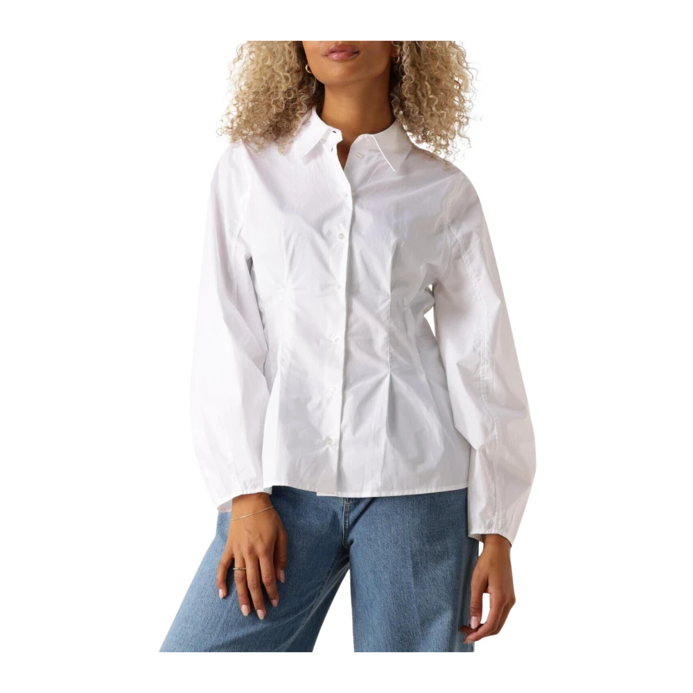 Selected Femme slfdelia LS Shirt White Dames