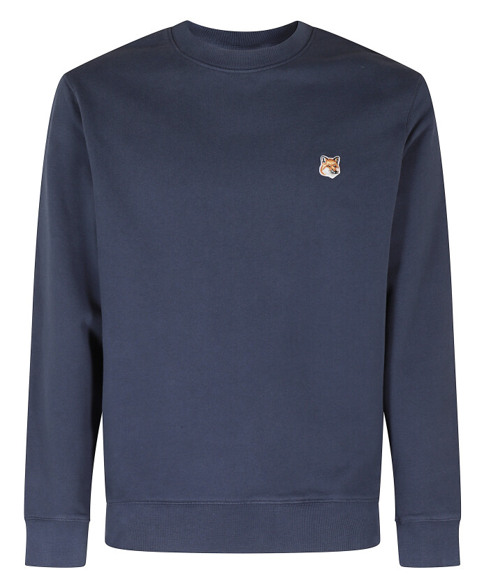 sweatshirt-bleu-avec-patch-fox-head