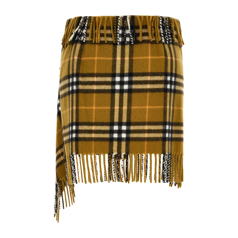 Burberry Geruite Sjaal Rok Oxide Aw24 Multicolor Dames