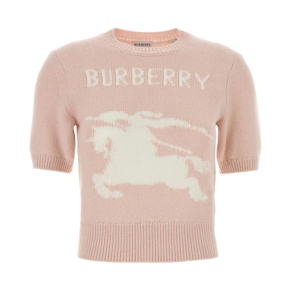 Burberry Women's Pink Ekd Wool And Cashmere Sweater