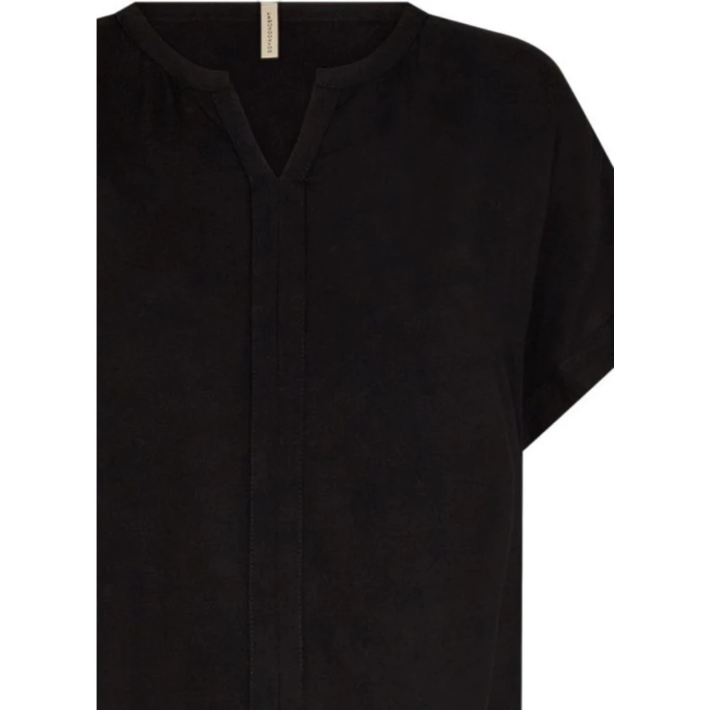 Soyaconcept V-hals shirt met korte mouwen Black Dames