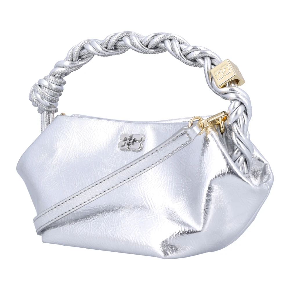 Ganni Zilveren Mini Bou Handtas Gray Dames