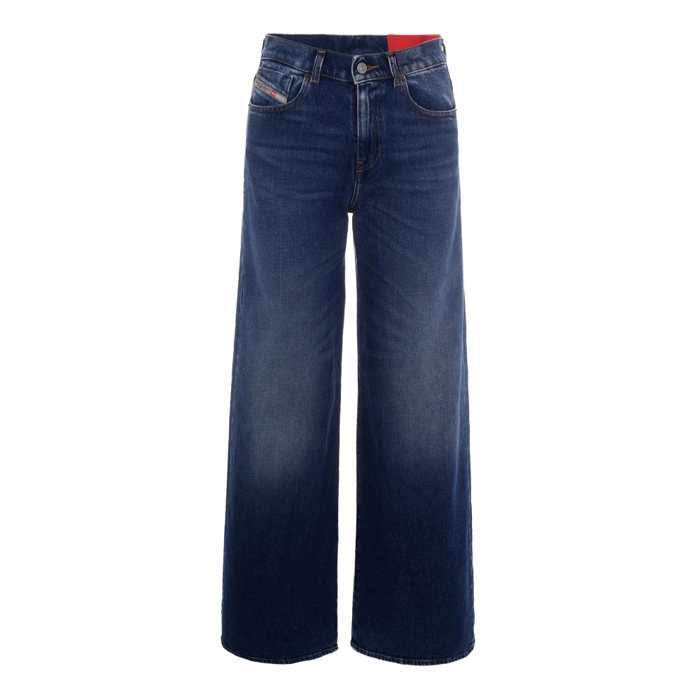 Diesel Women's Blue Wide Jeans, W27, Wide Jeans