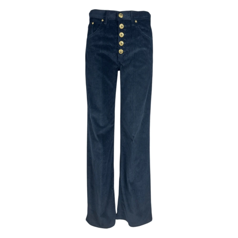 Dondup Women's Blue Velvet Wide-Leg Jeans Aw25