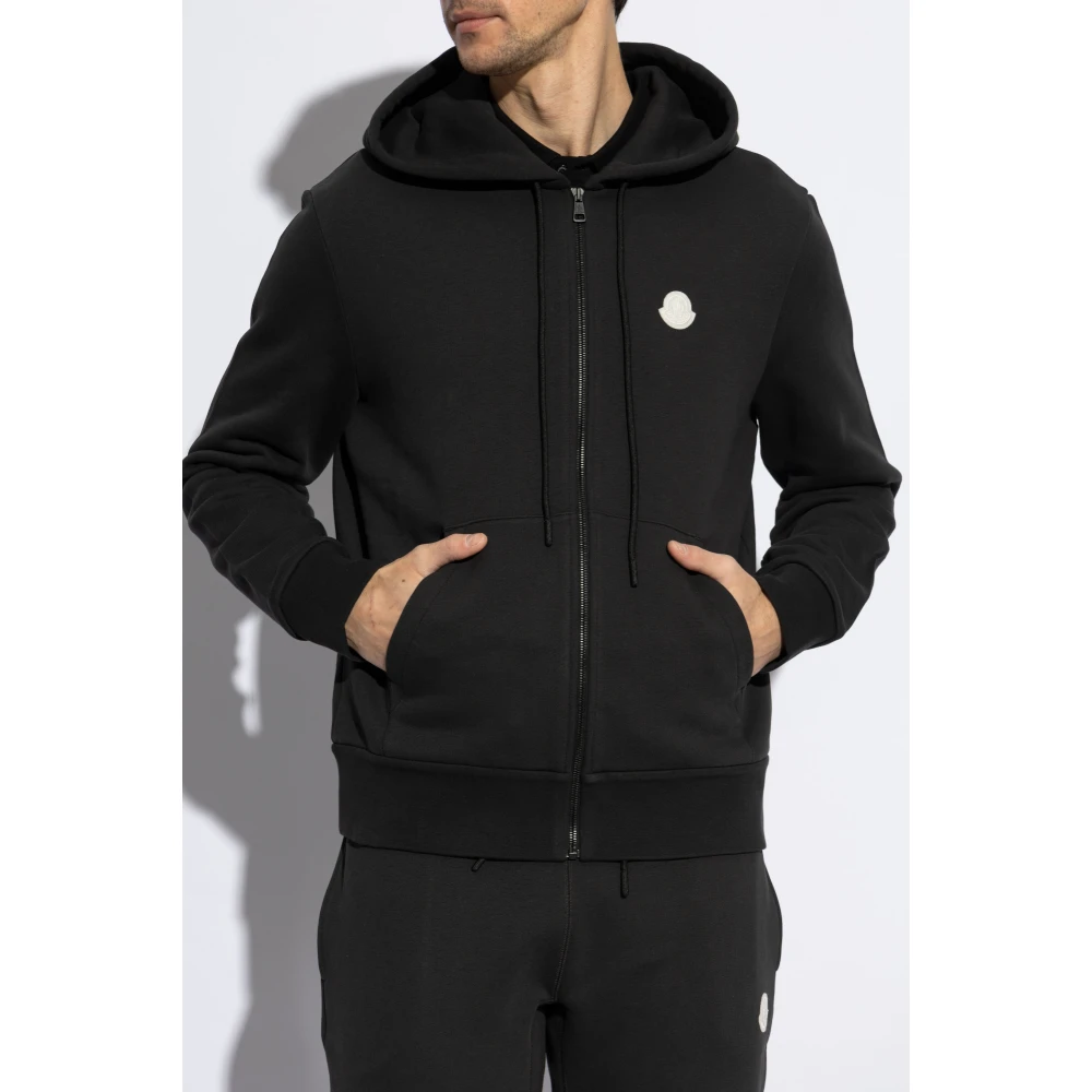 Moncler Katoenen hoodie Gray Heren