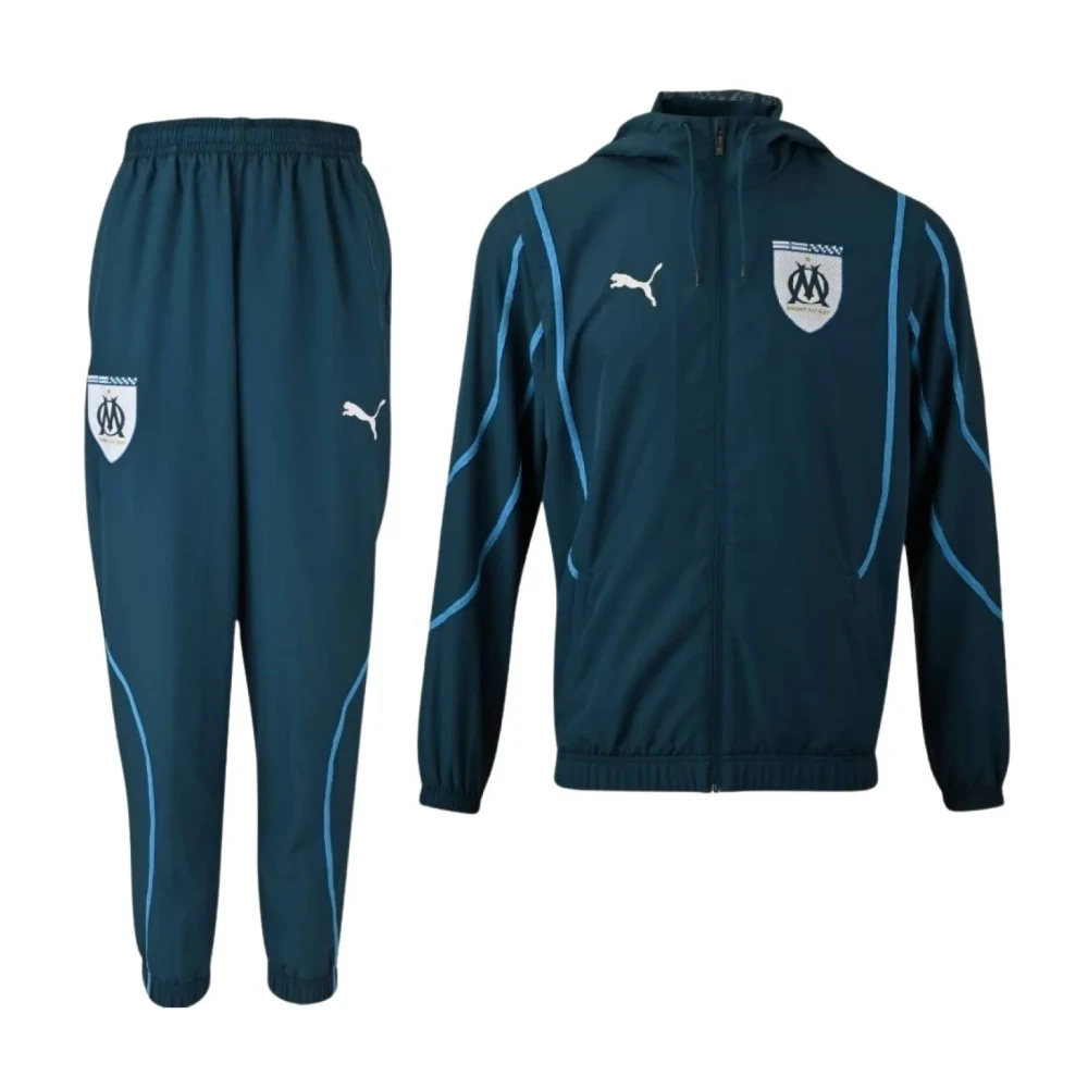 Puma Olympique Marseille Senior Trainingspak 2024 2025 Blue Heren