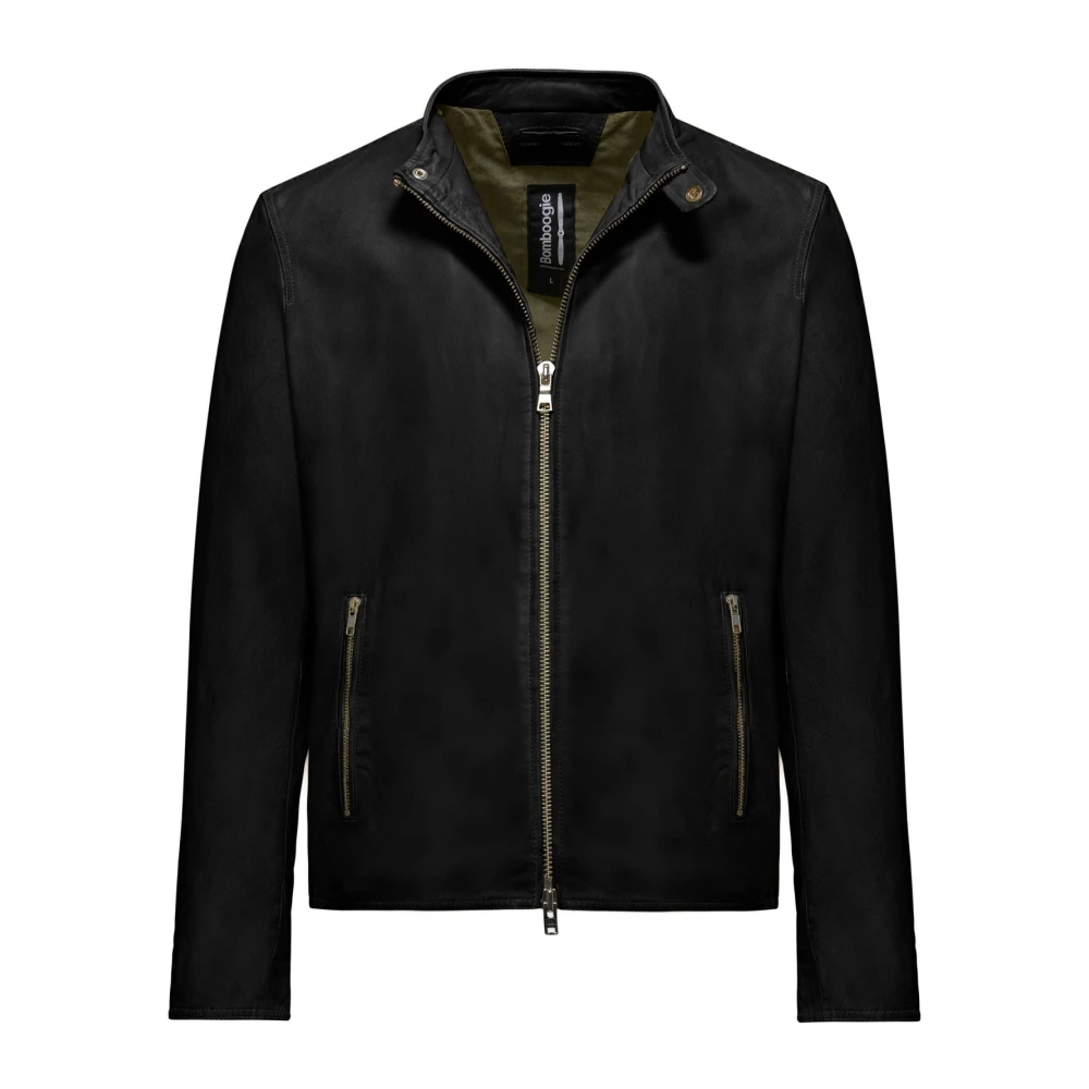 BomBoogie Leather Jackets Black Heren
