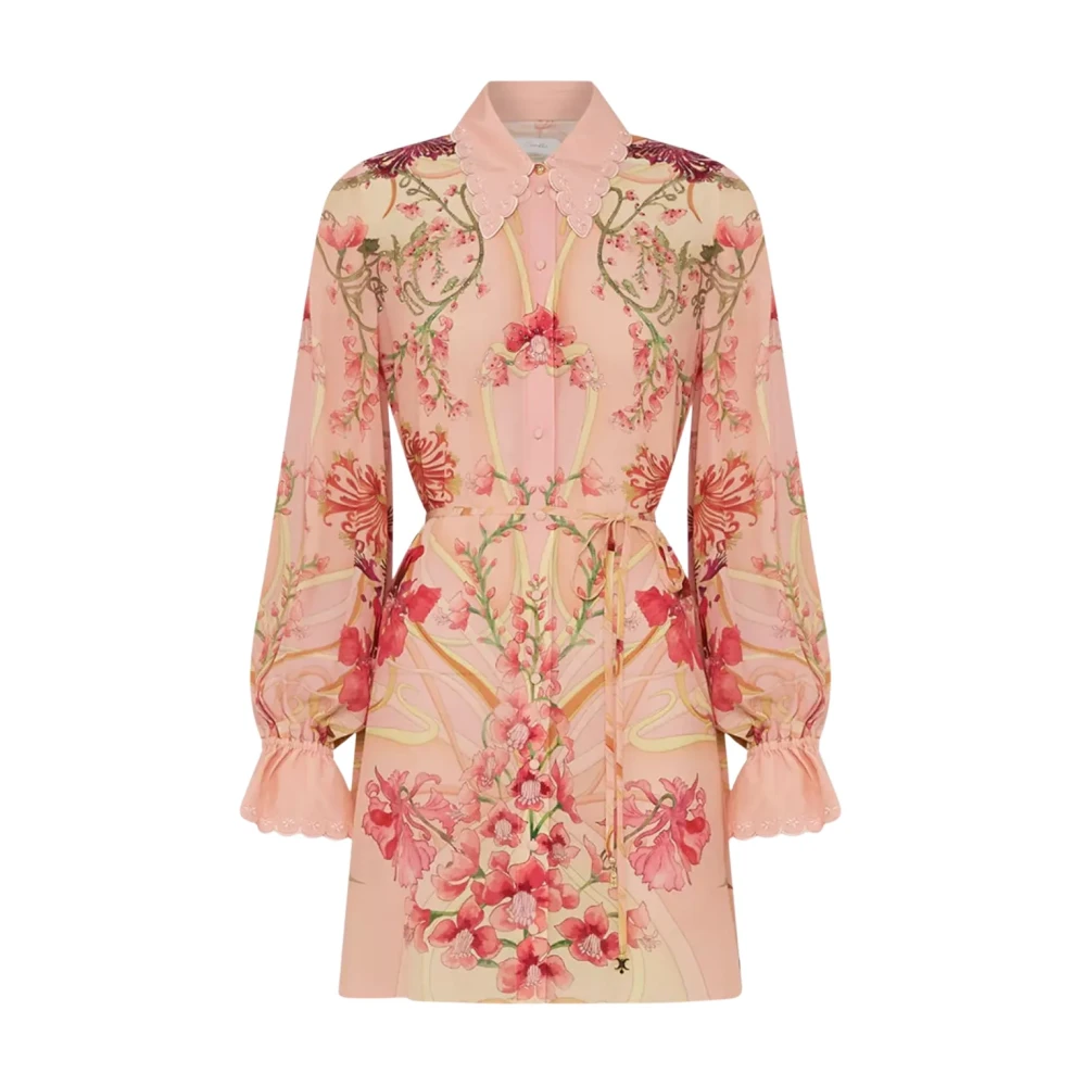 Camilla Roze Bloemenoverhemdjurk Pink Dames