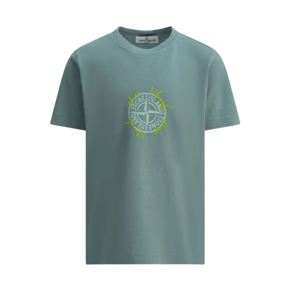 Stone Island T-Shirts - Male - Kids Short Sleeve T-Shirts - Green - 10 Y - Kids