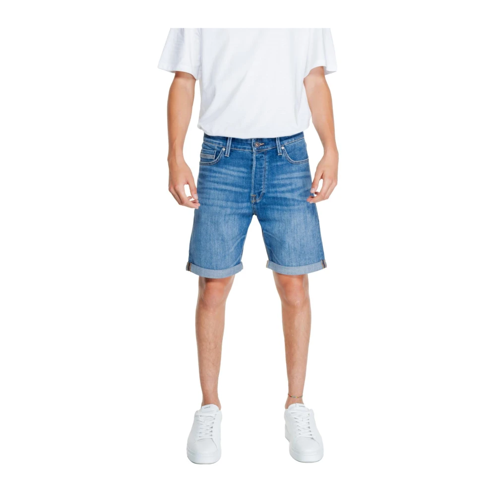 Jack & Jones Blå Denim Sommar Shorts Blue, Herr