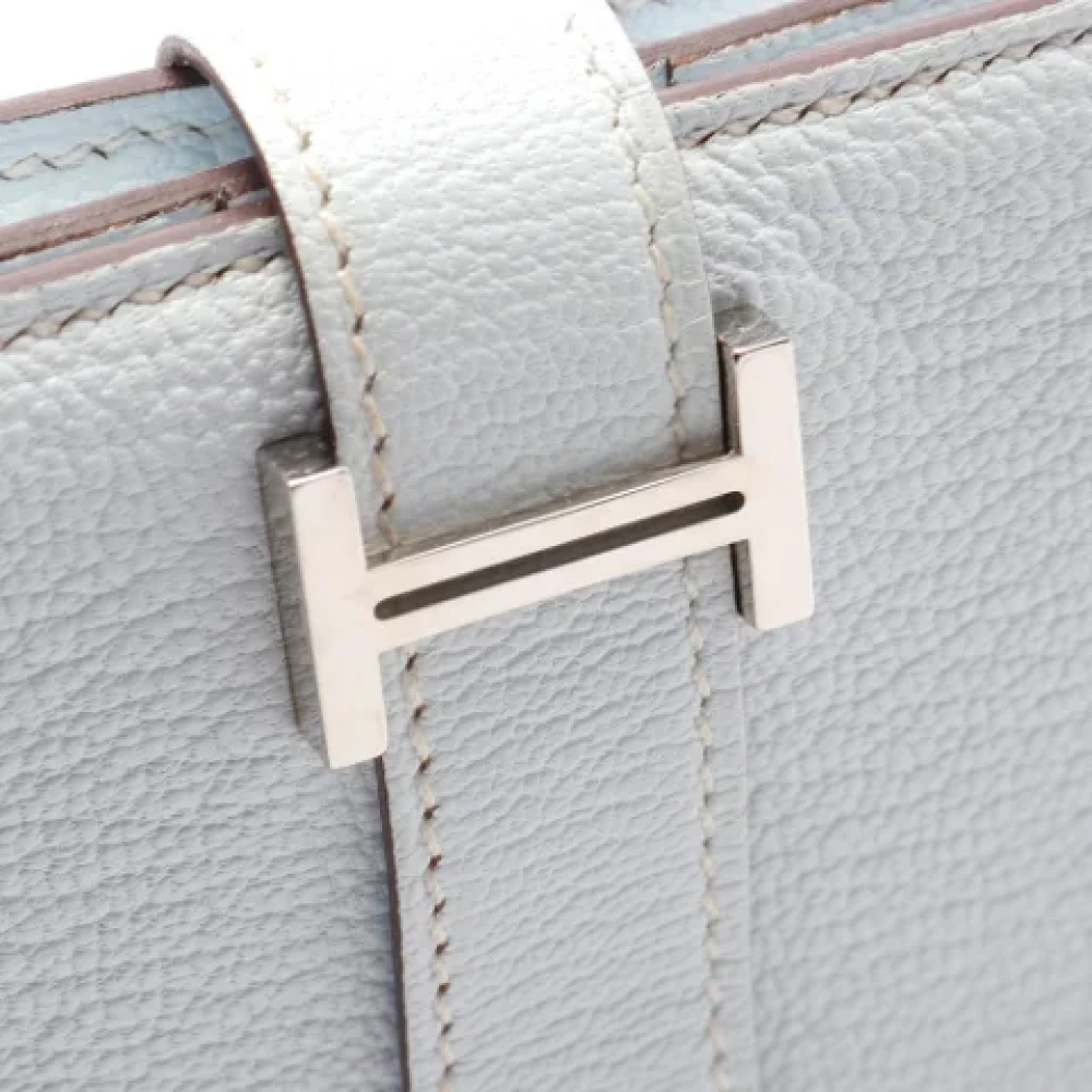 Hermès Vintage Pre-owned Leather wallets Blue Dames