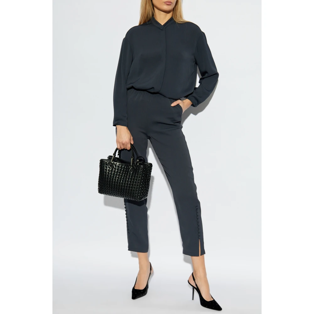 Emporio Armani Overhemd met zijsplitten Gray Dames
