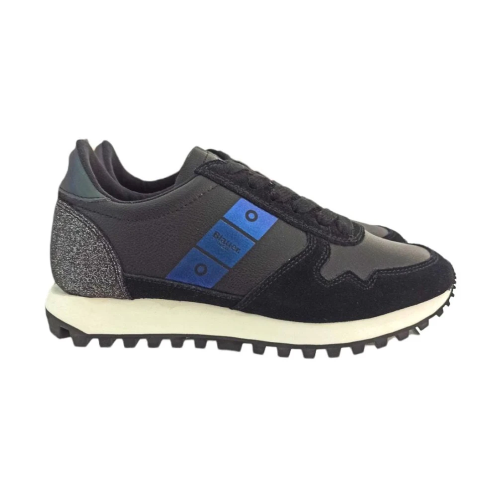 Blauer Stijlvolle Sneakers Dames Schoenen Zwart