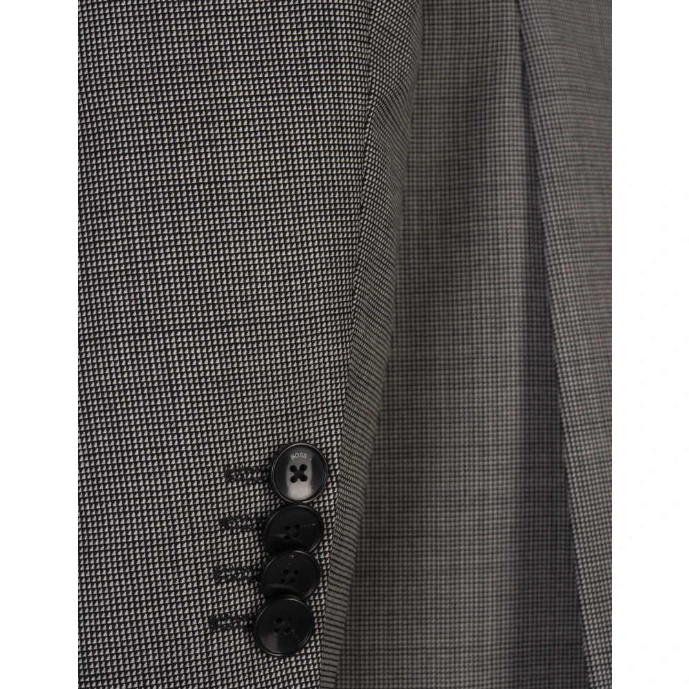 Hugo Boss Modern Grijs Dubbel-Borst Pak Gray Heren