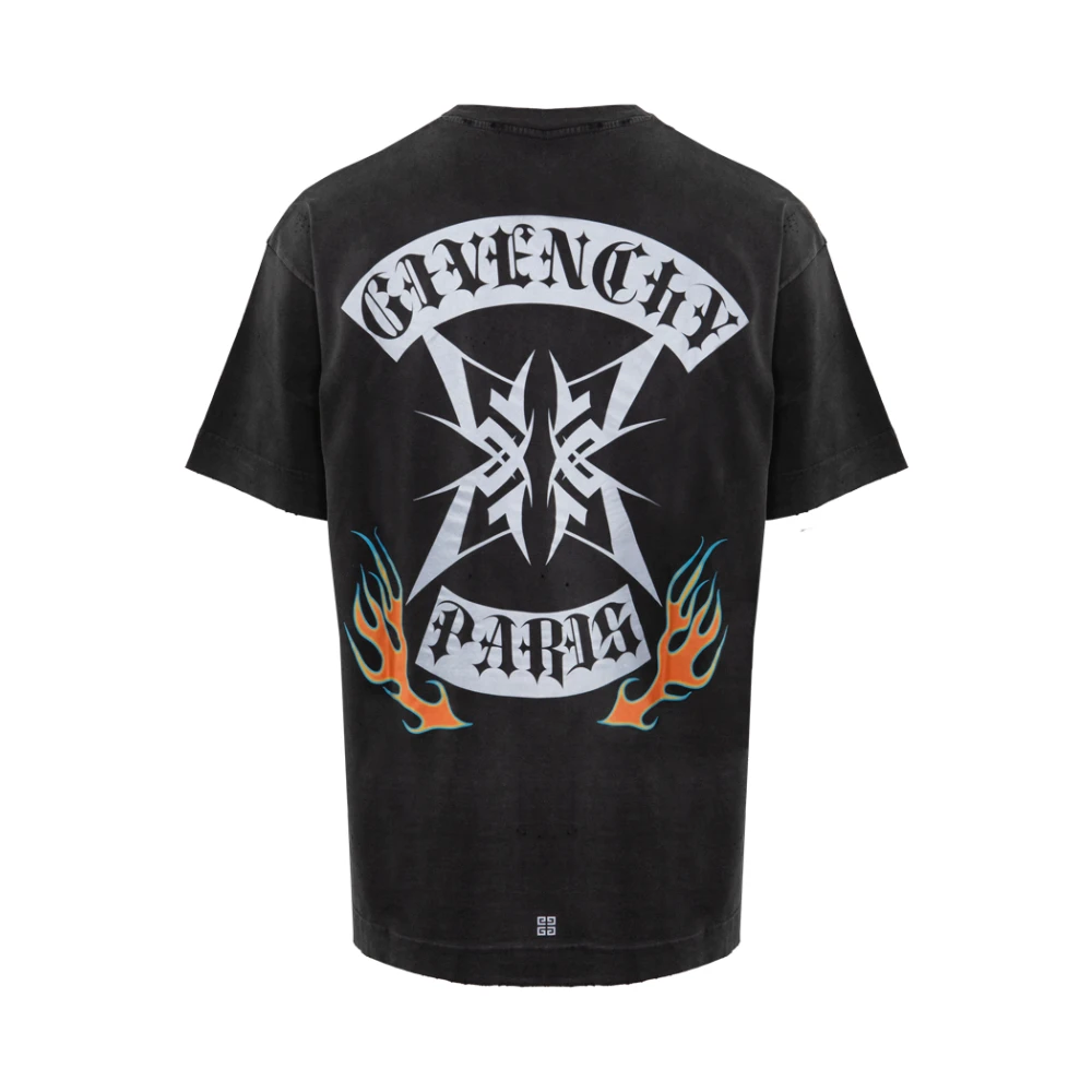 Givenchy Flames Logo T-Shirt Black Heren