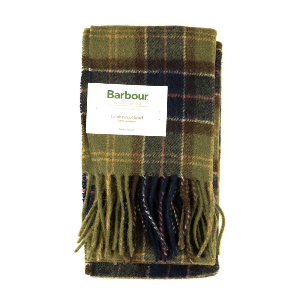 Barbour Tartan Lamswol Sjaal Multicolor Heren