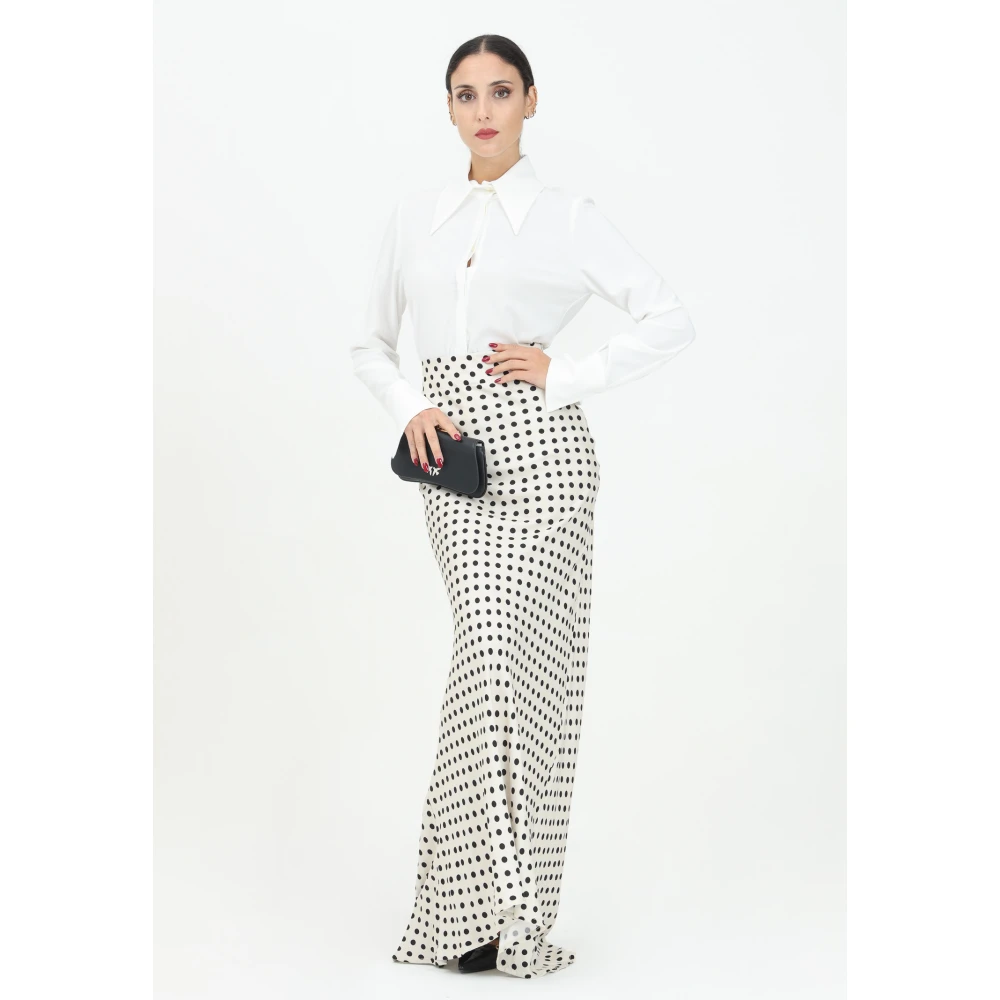 Mar De Margaritas Elegante Polka Dot Zeemeermin Rok White Dames