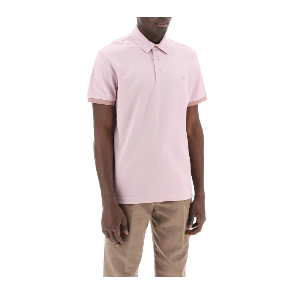 ETRO Klassieke Polo Shirt Pink Heren