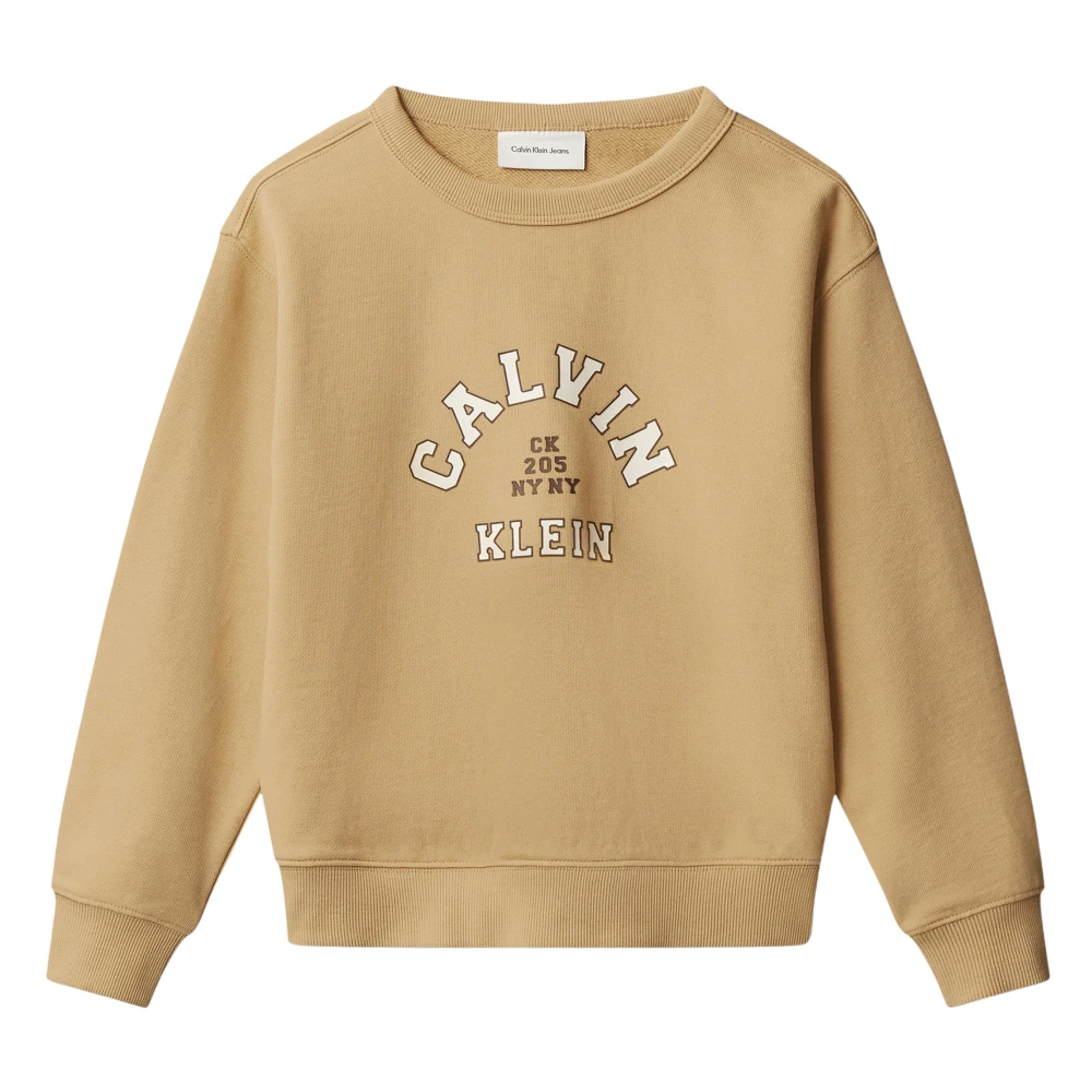 Calvin Klein Men's Beige Varsity Sweatshirt