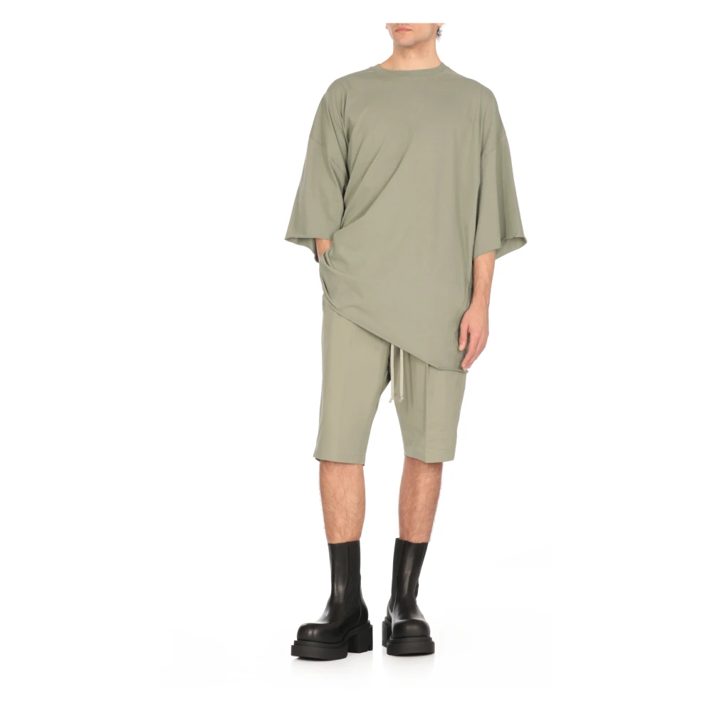 Rick Owens Katoenen Bermuda Shorts met Elastische Tailleband Green Heren