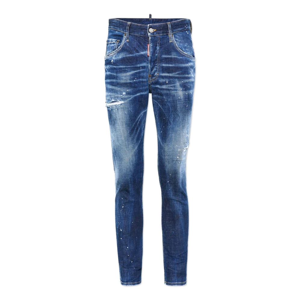 Dsquared2 Blauwe Skater Jeans met Vijf Zakken Blue Heren