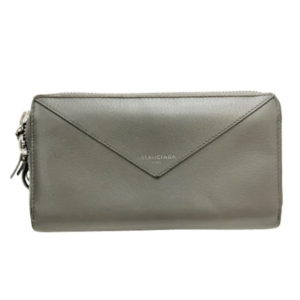 Balenciaga Vintage Pre-owned Leather wallets Gray Dames