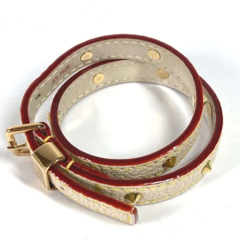 Louis Vuitton Vintage Pre-owned Leather belts Beige Dames