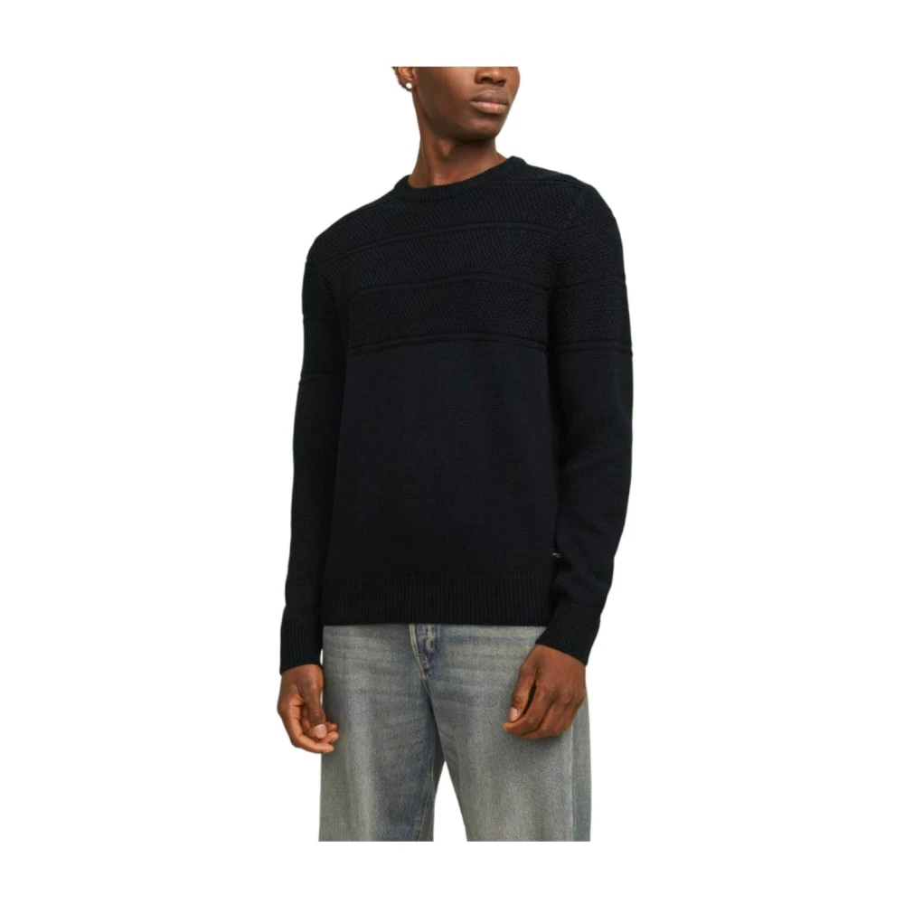 Jack & jones Navy Blazer Gebreide Crew Neck Sweater Blue Heren
