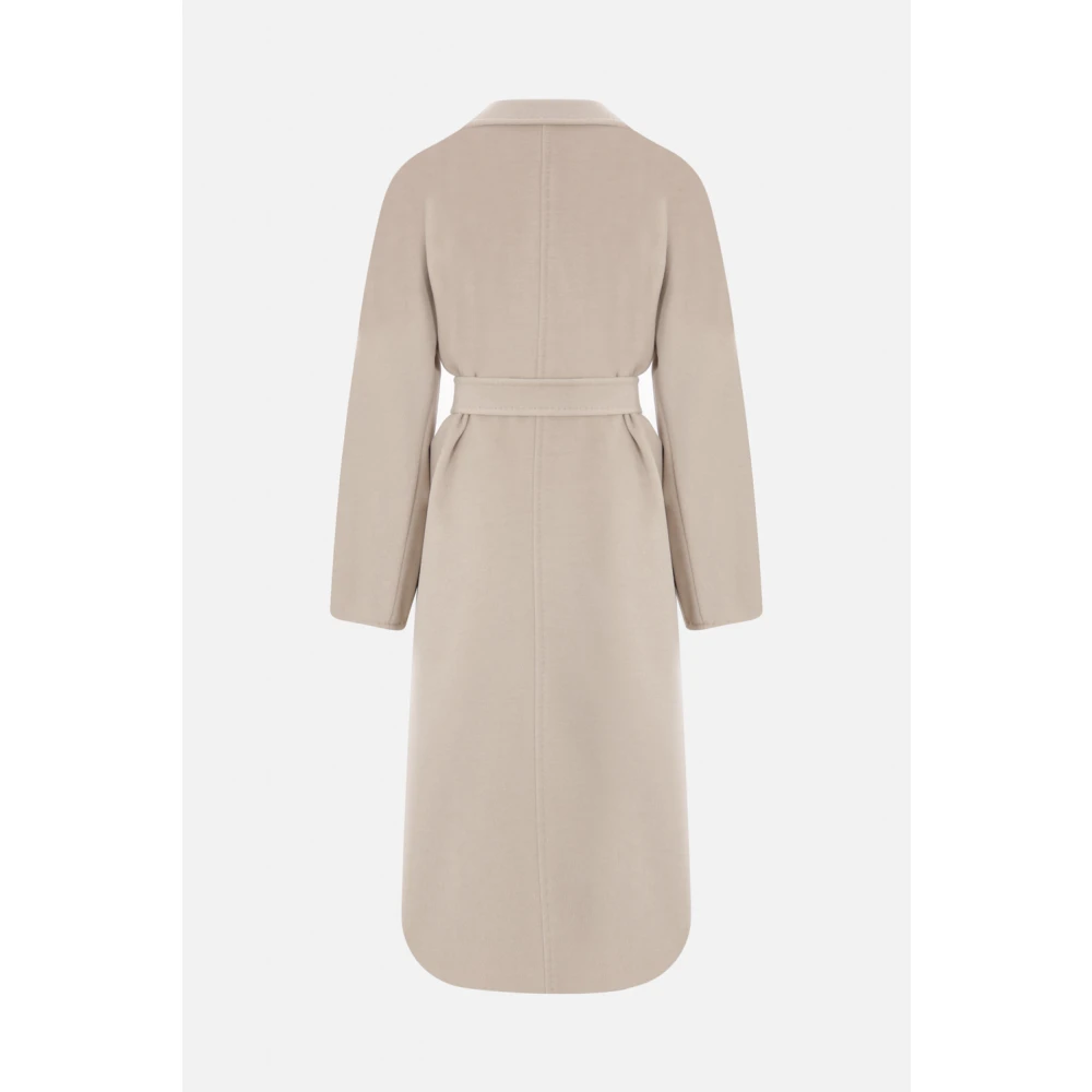 Max Mara Double-breasted wol en kasjmier jas Beige Dames