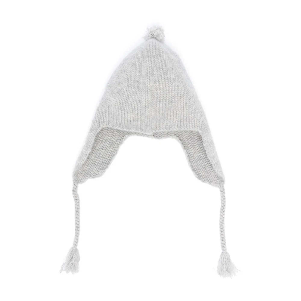 Bonpoint Kashmir Baby Mössa med Pompoms Gray, Unisex