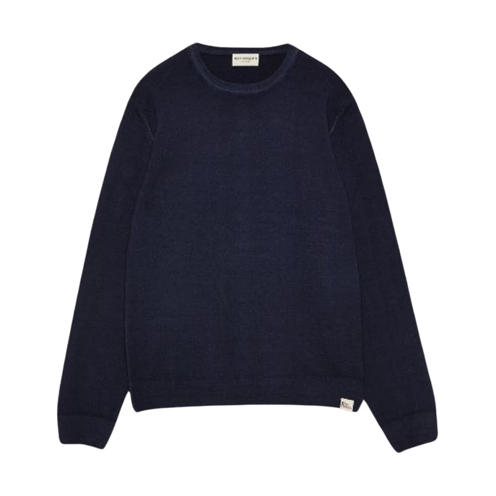 Roy Roger's Men's Blue Merino Wool Jumper