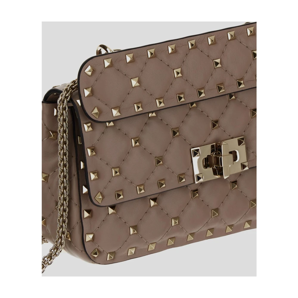 Valentino Garavani Spike Leren Tas Brown Dames